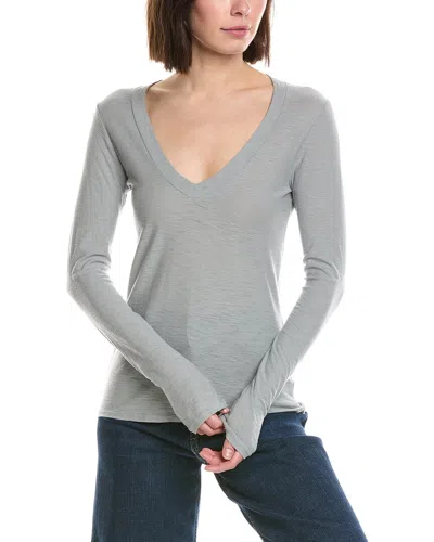 James Perse Relaxed V-neck T-shirt In Gray