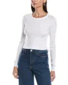 James Perse Cropped Sport T-shirt In White