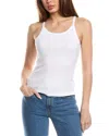 James Perse Cotton Rib Cami Tank In White