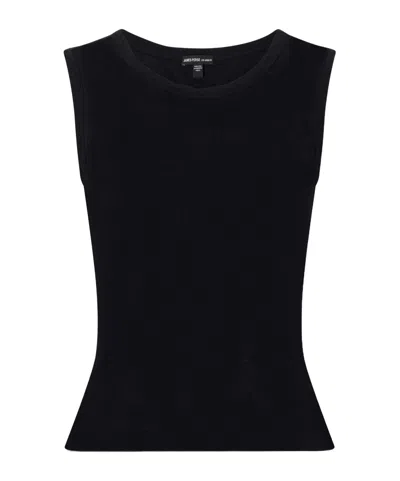 James Perse Ribbed Cotton And Cashmere-blend Tank In Black
