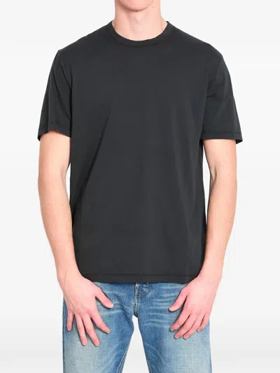 James Perse Ribbed Crew Neck Cotton T-shirt In Multi