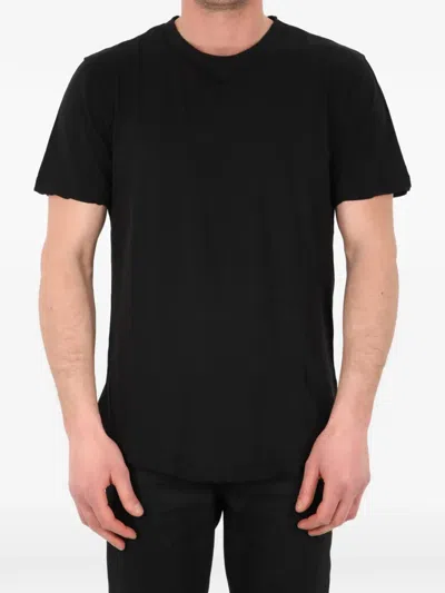 James Perse Ribbed-crew Neck T-shirt In Black
