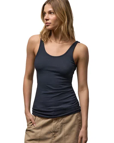 James Perse Ribbed Daily Tank In Blue