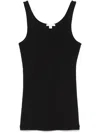James Perse The Daily Ribbed Stretch-cotton Tank In Black