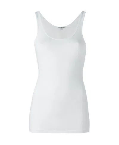 James Perse Ribbed Daily Tank Top In White
