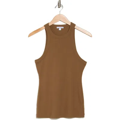 James Perse Ribbed Knit Tank In Acorn