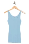 James Perse Ribbed Knit Tank In Azure