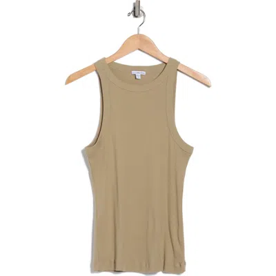 James Perse Ribbed Knit Tank In Brown