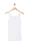 James Perse Ribbed Knit Tank In White