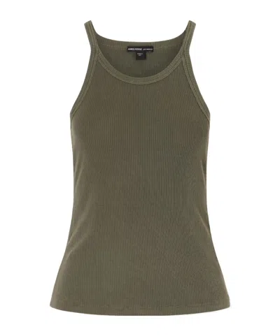 James Perse Ribbed Supima Cotton-blend Tank In Green