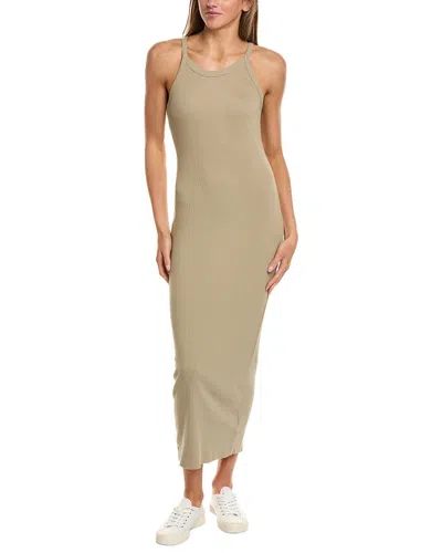 James Perse Ribbed Tank Dress In Brown
