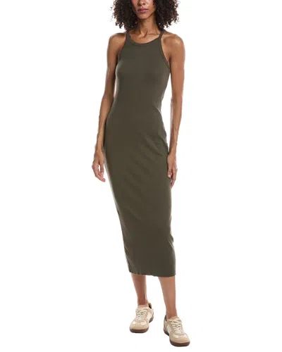 James Perse Ribbed Tank Maxi Dress In Green