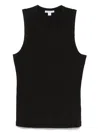 James Perse Ribbed Stretch-supima Cotton Tank In Black