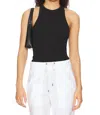 James Perse Ribbed Tank Top In Black In Black