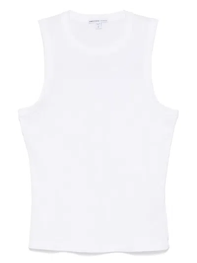 James Perse Ribbed Tank Top In White