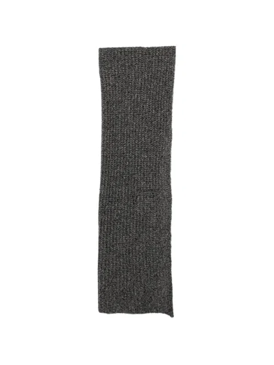 James Perse Ribbed-knit Scarf In Gray
