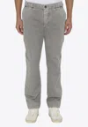 James Perse Rigid Canvas Pants In Gray