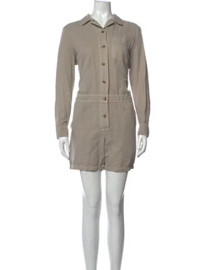 Pre-owned James Perse Romper In Neutrals