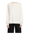 James Perse Round Neck Long-sleeved Sweatshirt In White