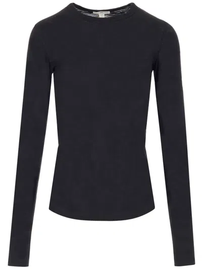 James Perse Round Neck Longsleeved T-shirt Black