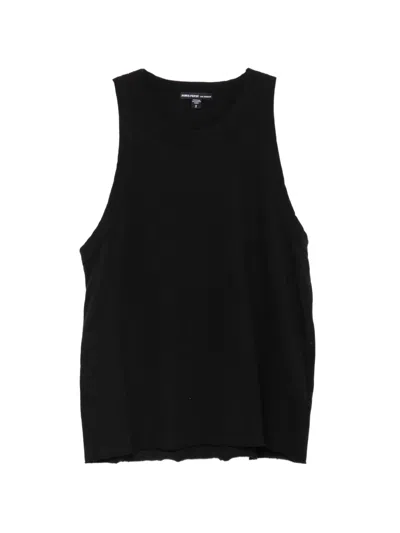 James Perse Round-neck Sleveless Tank Top In Black