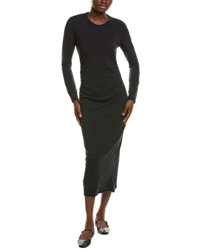 James Perse Ruched Dress In Black