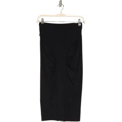 James Perse Ruched Pencil Skirt In Black