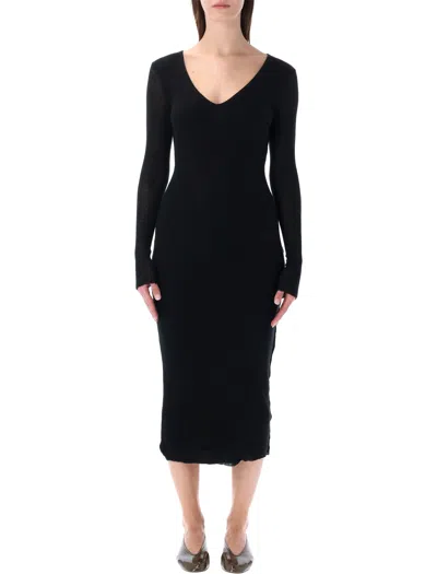 James Perse Ruched Tank Dress In Black