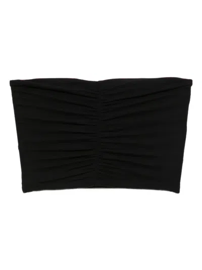 James Perse Ruched Top In Black