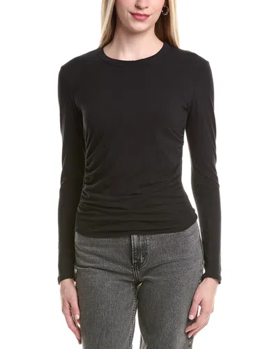 James Perse Ruched Top In Black
