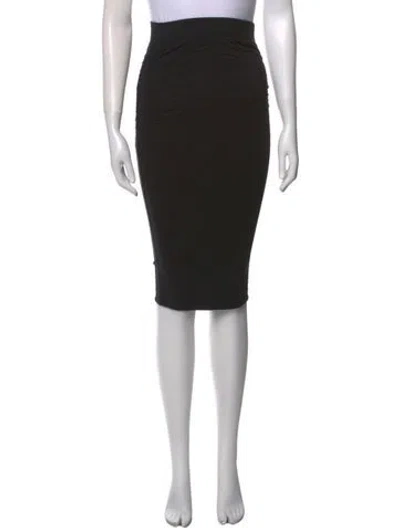 Pre-owned James Perse Ruffle Embellishment Knee-length Skirt In Black