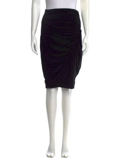 Pre-owned James Perse Ruffle Embellishment Knee-length Skirt In Black