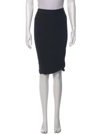 Pre-owned James Perse Ruffle Embellishment Knee-length Skirt In Black