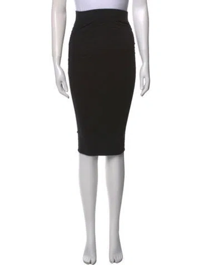 Pre-owned James Perse Ruffle Embellishment Knee-length Skirt In Black