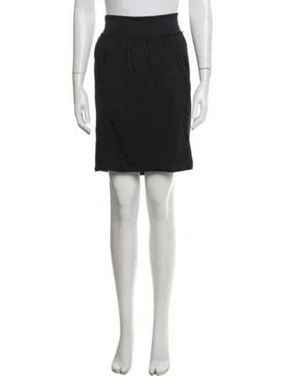 Pre-owned James Perse Ruffle Embellishment Knee-length Skirt In Black