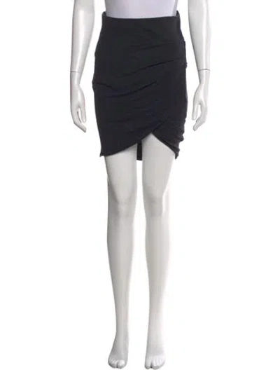 Pre-owned James Perse Ruffle Embellishment Knee-length Skirt In Black