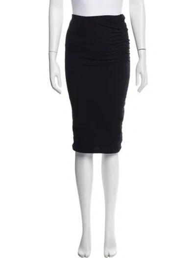 Pre-owned James Perse Ruffle Embellishment Knee-length Skirt In Blue