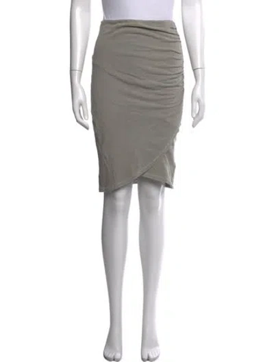 Pre-owned James Perse Ruffle Embellishment Knee-length Skirt In Grey