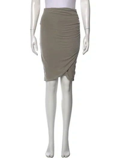 Pre-owned James Perse Ruffle Embellishment Midi Length Skirt In Grey