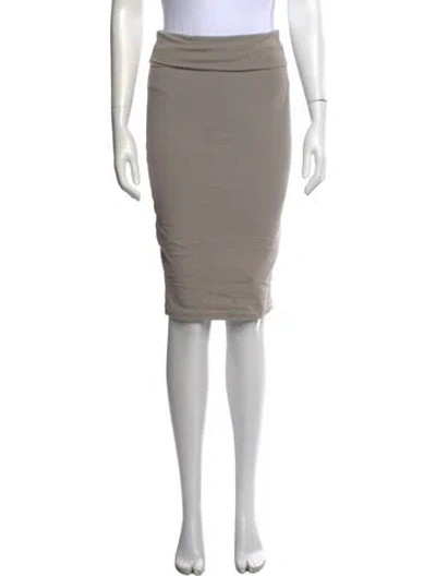 Pre-owned James Perse Ruffle Embellishment Midi Length Skirt In Grey