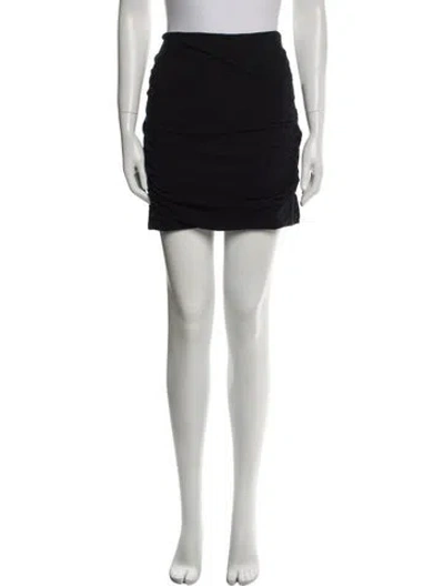 Pre-owned James Perse Ruffle Embellishment Mini Skirt In Black