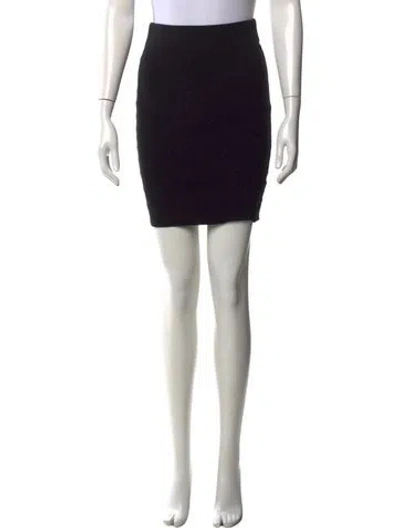 Pre-owned James Perse Ruffle Embellishment Mini Skirt In Black