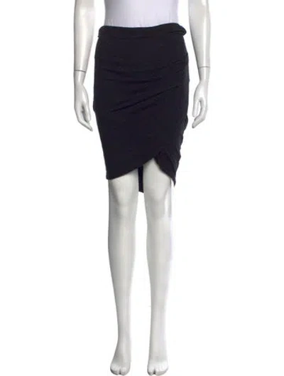 Pre-owned James Perse Ruffle Embellishment Mini Skirt In Black