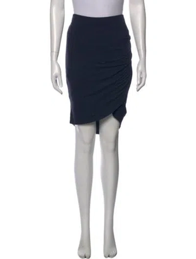 Pre-owned James Perse Ruffle Embellishment Mini Skirt In Blue