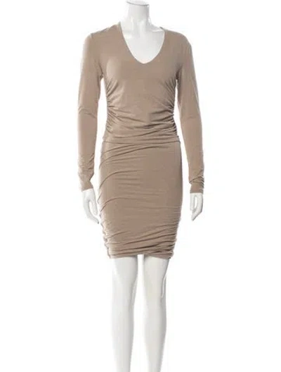 Pre-owned James Perse Ruffle Embellishment Skirt Set In Neutral