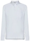 James Perse Rugby Polo Shirt In White Suede Jersey In White