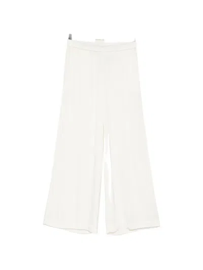 James Perse Satin Wide-leg Trousers In White