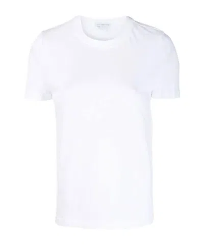 James Perse Scallop-edge Cotton T-shirt In White