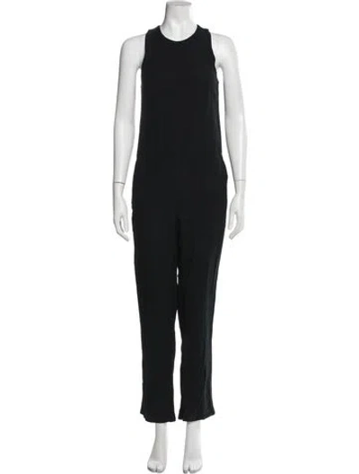 Pre-owned James Perse Scoop Neck Jumpsuit In Black