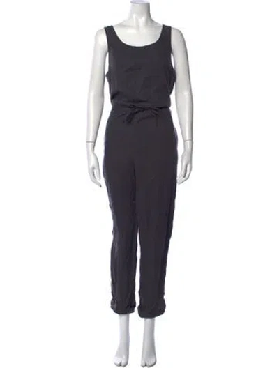 Pre-owned James Perse Scoop Neck Jumpsuit In Grey